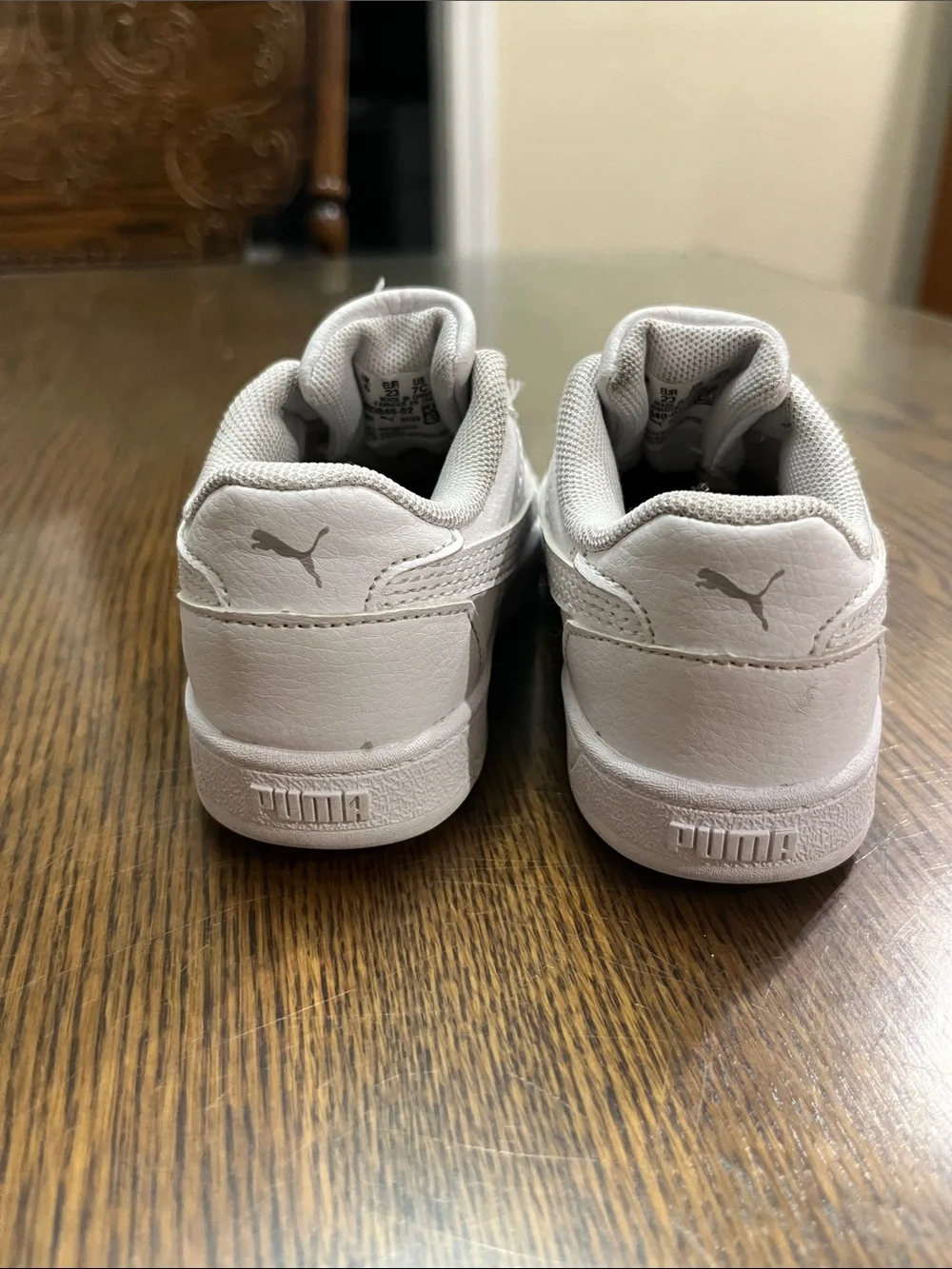Puma Kids White Low-Top Sneakers